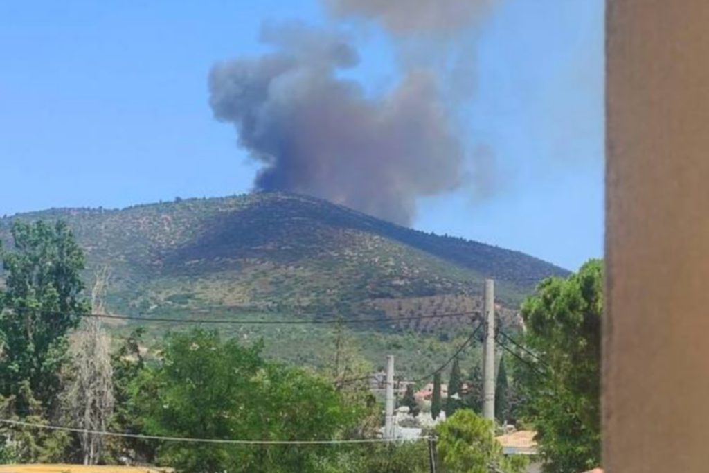 Φωτιά στο Γραμματικό: Εντολή εκκένωσης για Άνω Σούλι και Μαραθώνα, διακοπή κυκλοφορίας